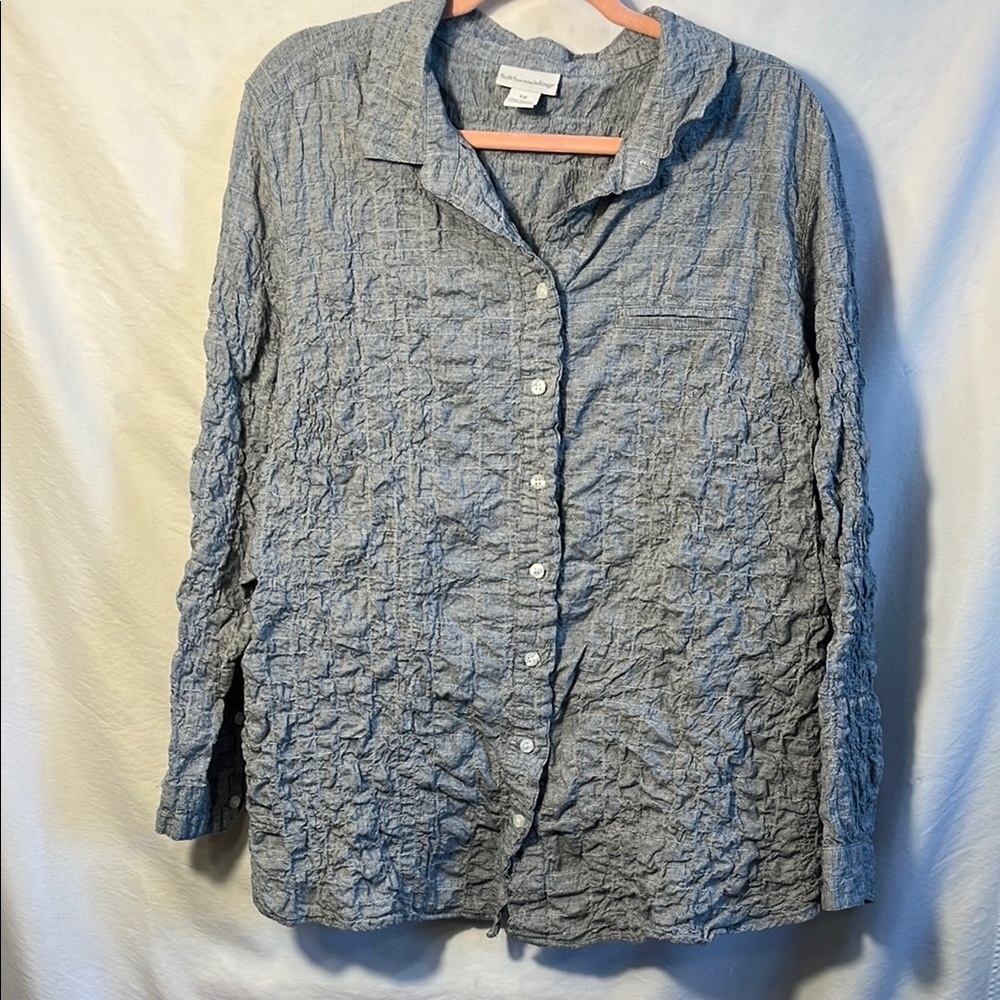 Soft Surroundings Heathered Gray Knit Top